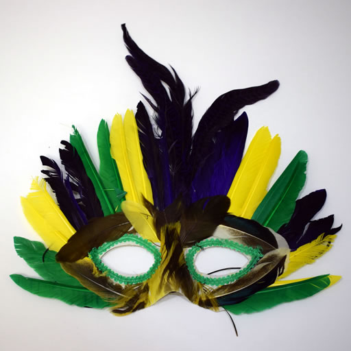 Purple & Gold Mask with Green Trim