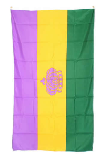 Mardi Gras Nylon Flag