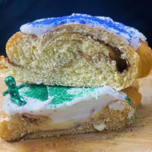 Traditional and Cream cheese combo king cake