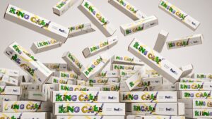 Bulk King Cake boxes prepared for nationwide FedEx shipping